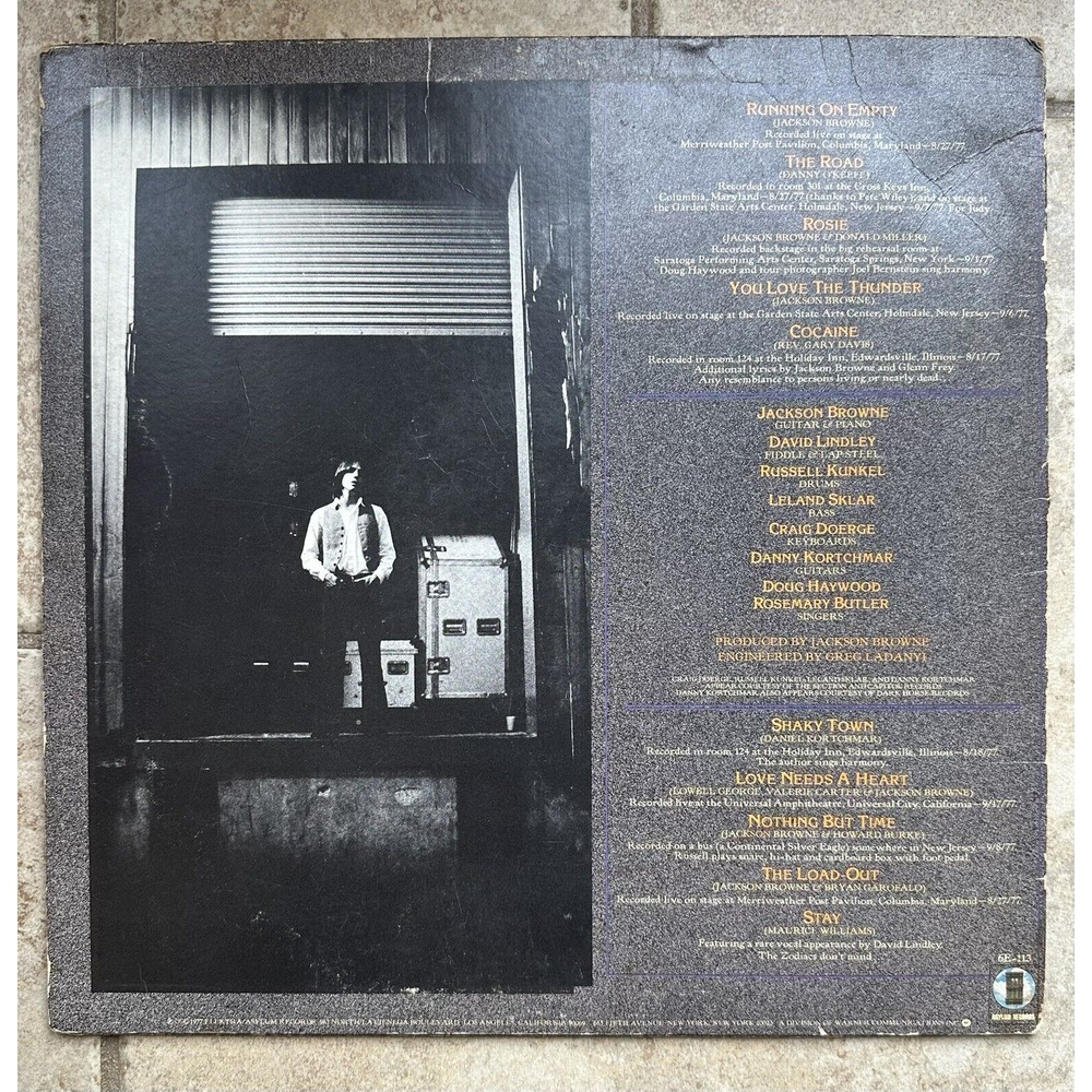 Jackson Browne "Running On Empty" 1977 Aust 1st.Press Excellent+++ Vinyl LP - Picture 3 of 15